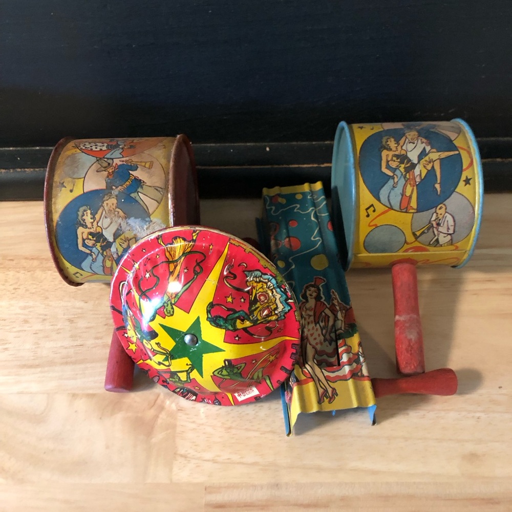 Vintage Lithograph Noisemakers